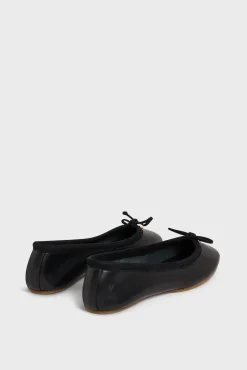 Ballerines En Cuir Noir - Mia