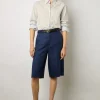 Bermuda De Tailleur En Lin Encre - Celenn