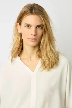 Blouse Ample A Col Ecru - Amalya
