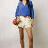 Blouse Ample A Col Electrique - Amalya