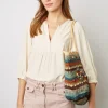 Blouse Avec Mini Perles Beige Rose - Amaia