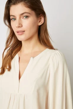 Blouse Avec Mini Perles Beige Rose - Amaia