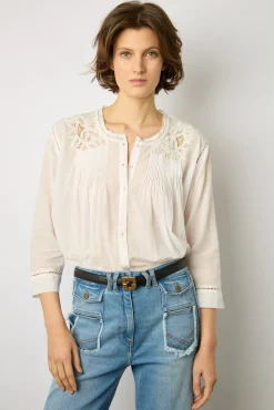 Blouse Brodee Blanc - Aaya
