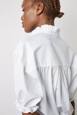 Blouse En Popeline De Coton Blanc - Annyr