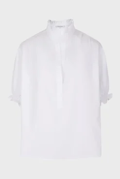 Blouse En Popeline De Coton Blanc - Annyr