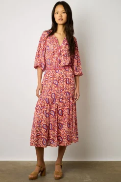 Blouse Fluide Imprimee Nude - Adena