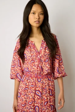 Blouse Fluide Imprimee Nude - Adena