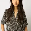 Blouse Imprime Floral Noir - Allyn