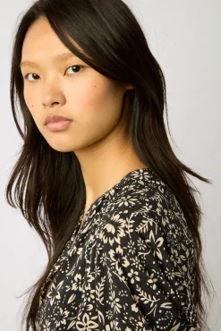 Blouse Imprime Floral Noir - Allyn