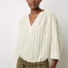 Blouse Rayee En Coton Ecru - Annalisa