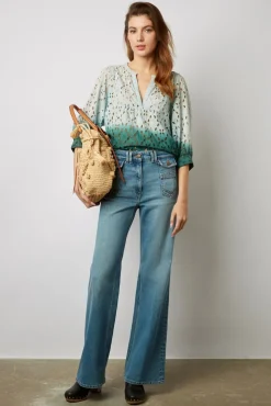 Blouse Tie And Dye Brodee Vert D'Eau - Alyff