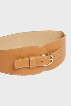 Ceinture Corset En Cuir Femme Camel Olympe