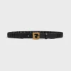 Ceinture En Cuir Elastique Noir - Rosalie