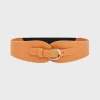 Ceinture En Cuir Graine Camel - Olympe