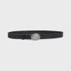 Ceinture En Cuir Noir - Ambre