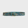 Ceinture En Raphia Chine Bleu - Paloma