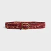 Ceinture En Raphia Chine Bordeaux - Paloma
