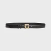 Ceinture Signature En Cuir Noir - Lelauren