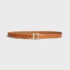 Ceinture Signature En Cuir Camel - Lelauren