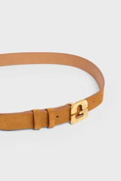 Ceinture Signatureen Cuir Velours - Le Lauren