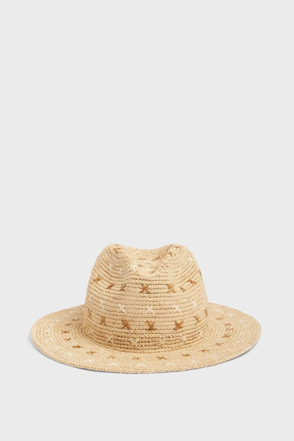 Chapeau A Motif Bicolore Naturel - Ophelie