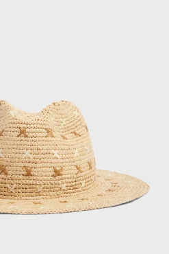 Chapeau A Motif Bicolore Naturel - Ophelie