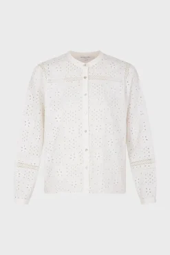 Chemise A Broderies Blanc - Ayate