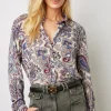 Chemise A Imprime Cachemire Ecru - Miray