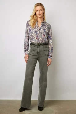 Chemise A Imprime Cachemire Ecru - Miray
