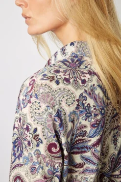 Chemise A Imprime Cachemire Ecru - Miray
