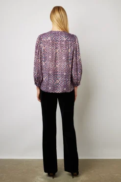 Chemise A Imprime Et Lurex Parme - Akris