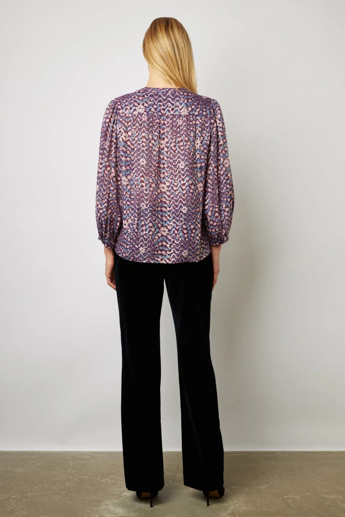 Chemise A Imprime Et Lurex Parme - Akris