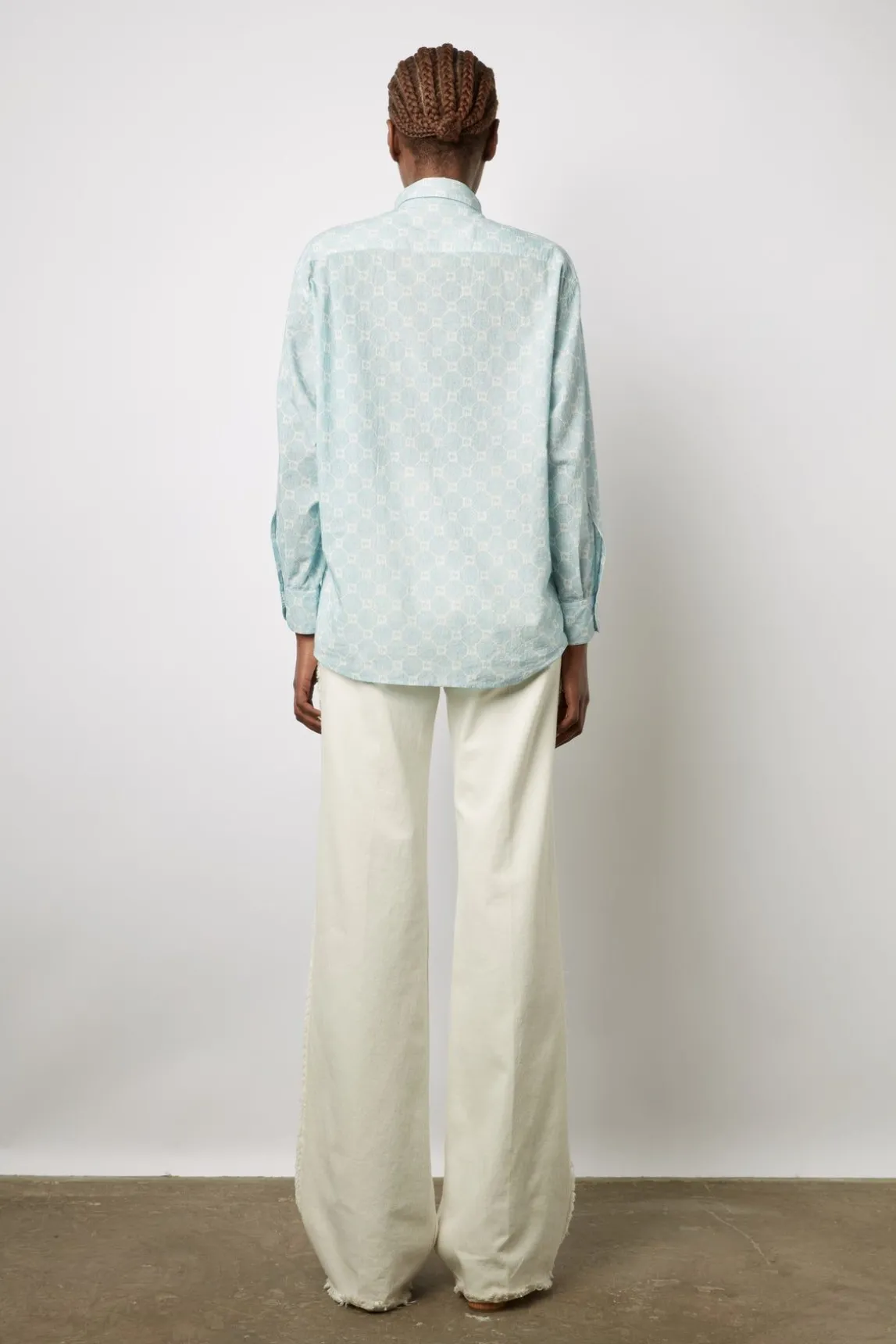 Chemise A Monogramme Bleu Ciel - Clyde