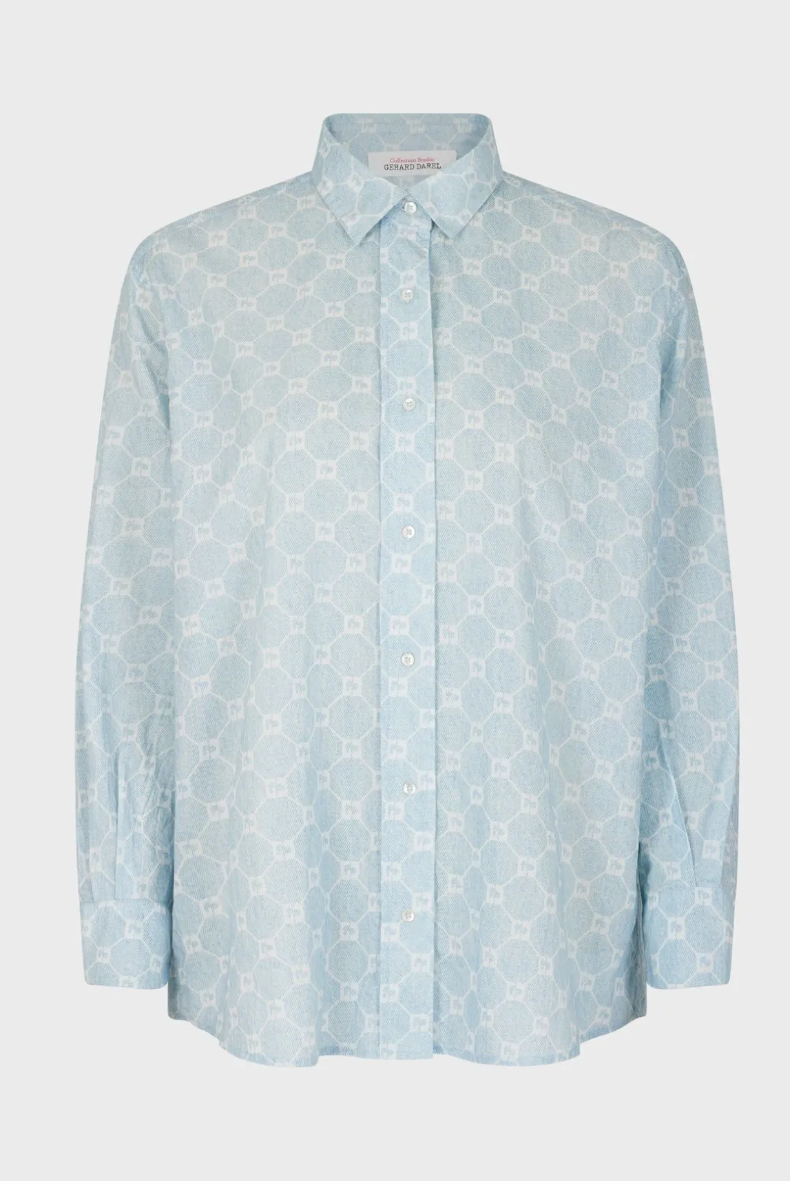 Chemise A Monogramme Bleu Ciel - Clyde