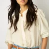 Chemise Brodee En Coton Ecru Ecru - Narin