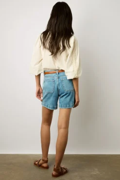 Chemise Brodee En Coton Ecru Ecru - Narin