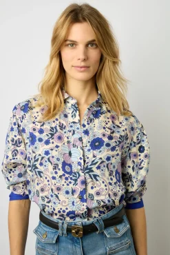Chemise En Soie Melangee Naturel - Anouk