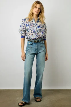 Chemise En Soie Melangee Naturel - Anouk