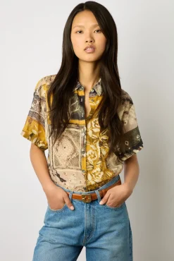 Chemise En Voile De Coton Ocre - Nerea