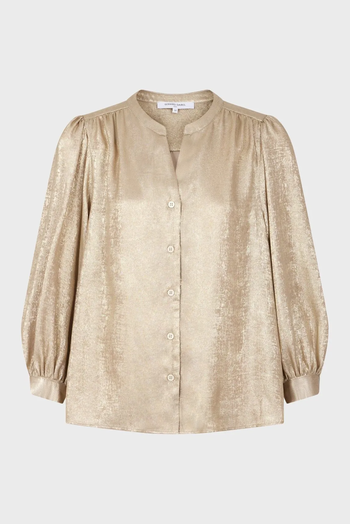 Chemise Fluide En Lurex Or - Alynn