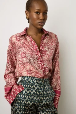 Chemise Imprimee En Soie Sangue - Athena