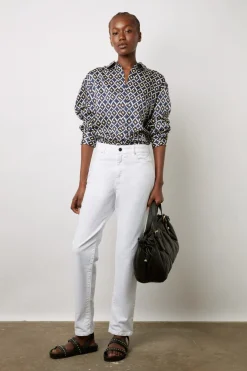 Chemise Satinee Imprimee Encre - Anae