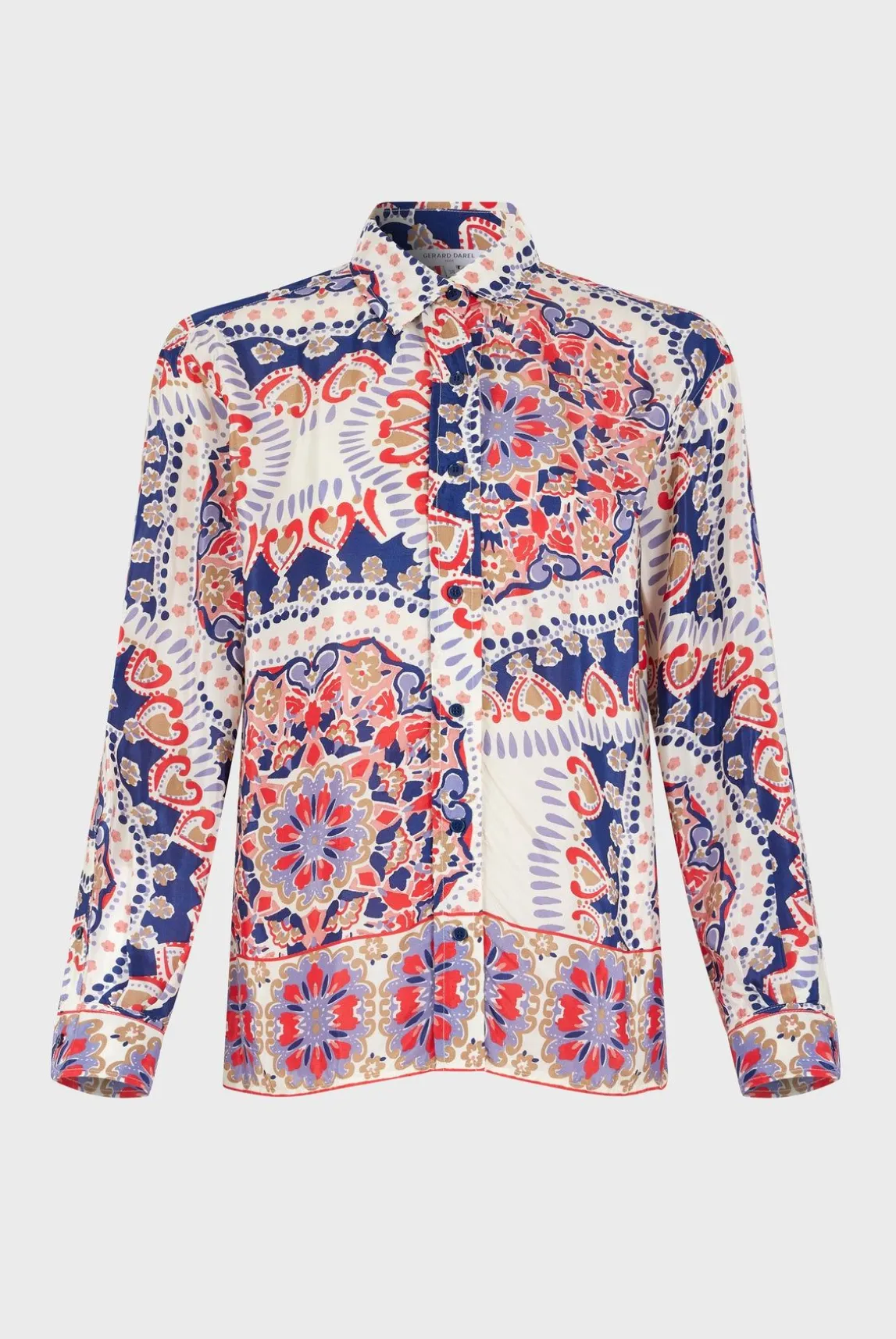 Chemise Satinee Imprimee Naturel - Alyssa
