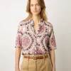 Chemisette En Coton Imprime Ecru - Mirka