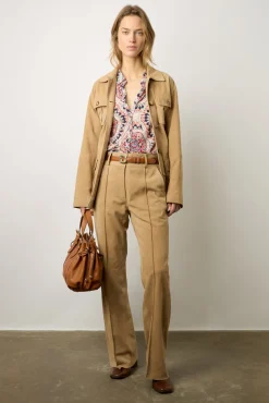 Chemisette En Coton Imprime Ecru - Mirka