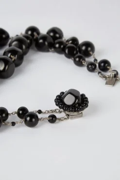 Collier En Perles De Verre Noir - Jackie