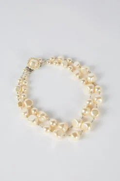 Collier En Perles De Verre Blanc - Jackie