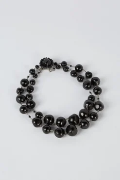 Collier En Perles De Verre Noir - Jackie