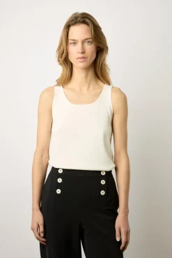 Debardeur En Microfibre Blanc - Lara