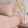 Drap Housse En Lin Lave - Rose Ancien